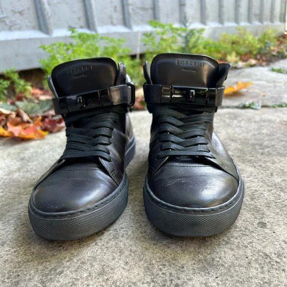 Buscemi Matte  Black 100mm sneakers, size 41 - Picture 3 of 10